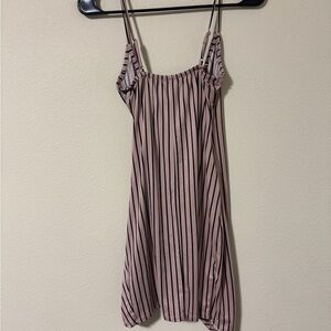 Pink and Black Striped Dress